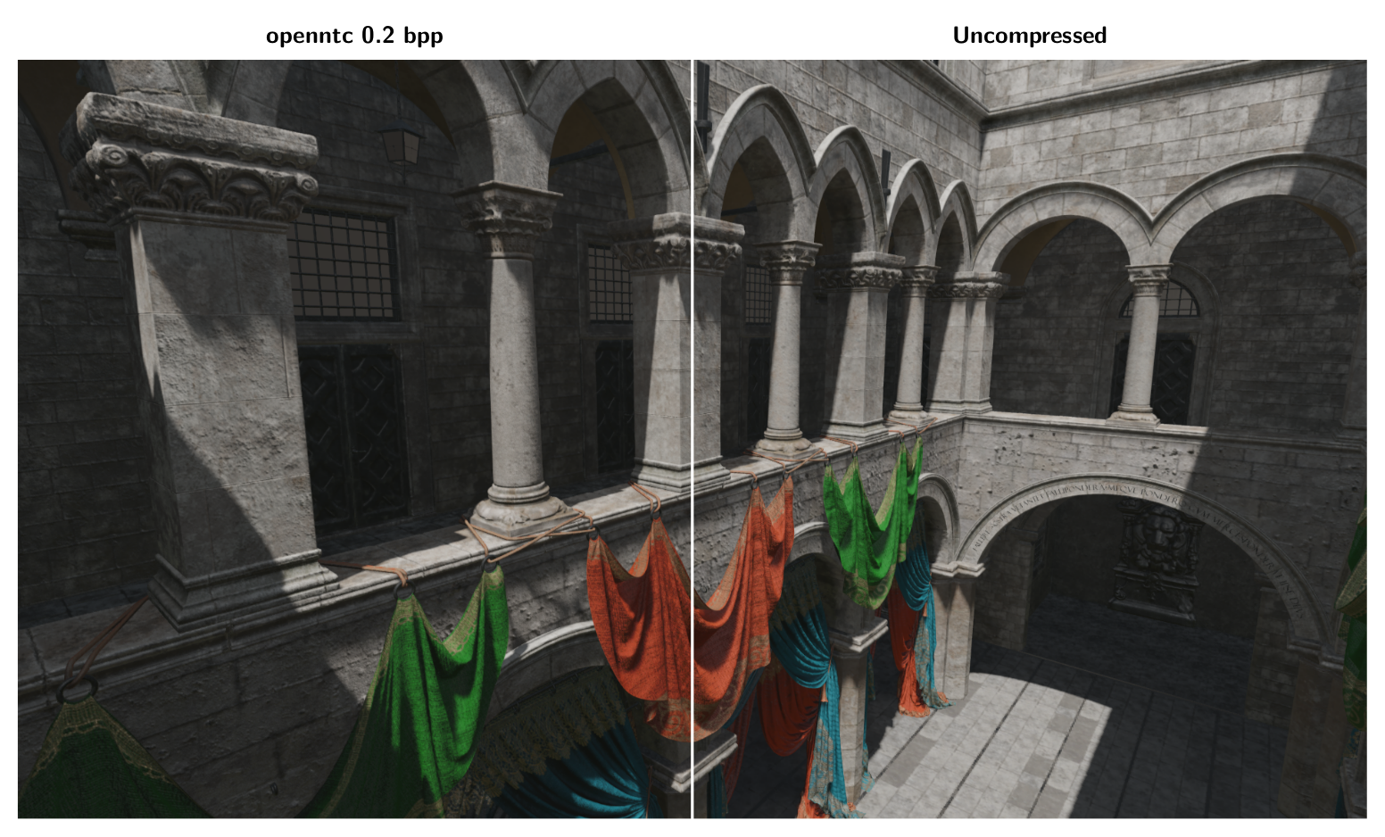 Sponza split comparison